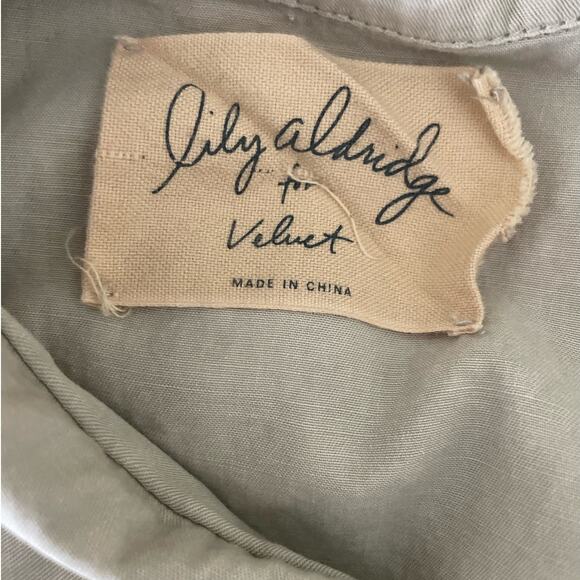 Lily Aldridge Women Jacket S Beige Adjustable Waist Lightweight Utility Gorpcore - Picture 2 of 14